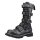 Angry Itch 14-Loch 5-Buckle Leder Stiefel Schwarz