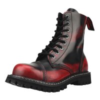 Angry Itch 08-Hole Boots Red Rub-Off Leather