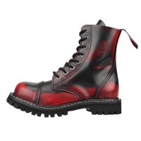 Angry Itch 08-Hole Boots Red Rub-Off Leather