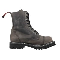 Angry Itch 08-Hole Boots Grey Vintage Leather