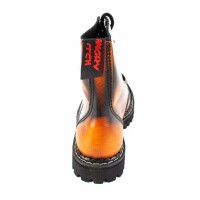 Angry Itch 08-Loch Leder Stiefel Orange Rub-Off