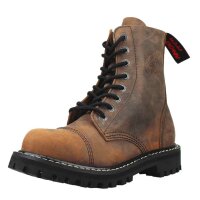 Angry Itch 08-Hole Boots Brown Vintage Leather