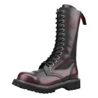 Angry Itch 14-Loch Leder Stiefel Burgundy Rub-Off