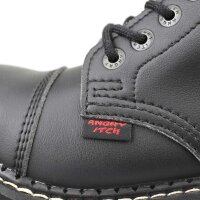 Angry Itch 14-Loch Vegane PU Stiefel Schwarz