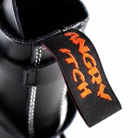 Angry Itch 10-Hole 3-Strap Boots Black Leather